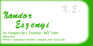 nandor eszenyi business card